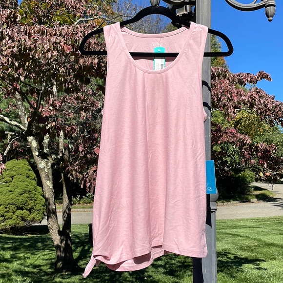 Market & Spruce Active Side Tie Tank in Pink, size L - Picture 2 of 8